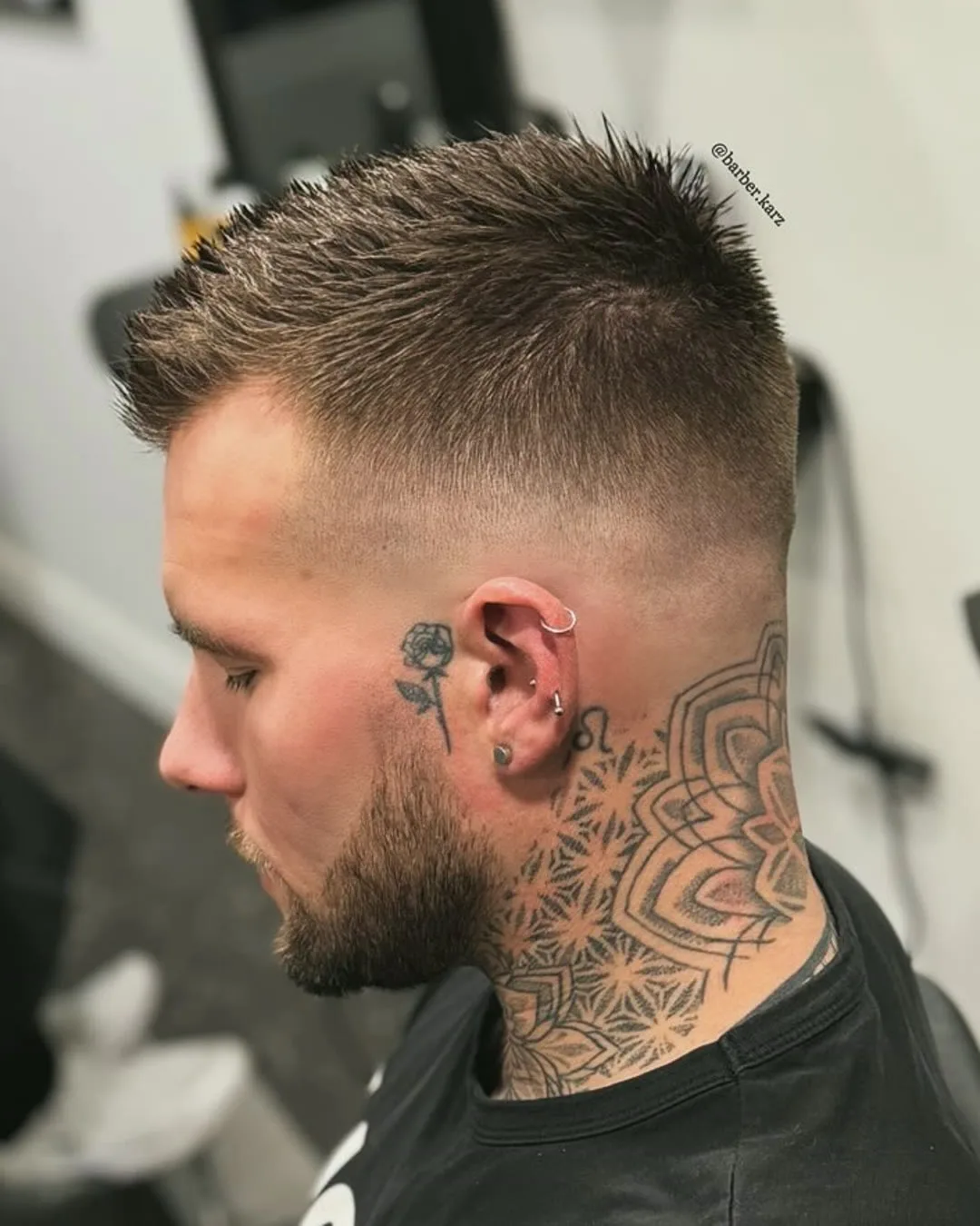 High fade met textuur